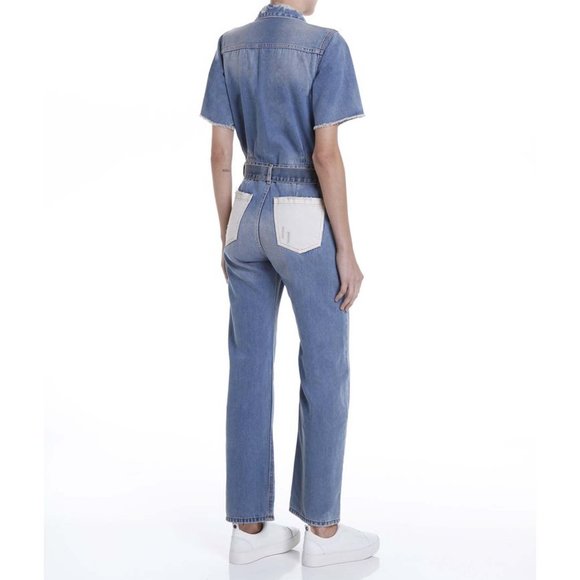 RARE New XL John John Lab Ladies Denim Jumpsuit - Picture 2 of 12